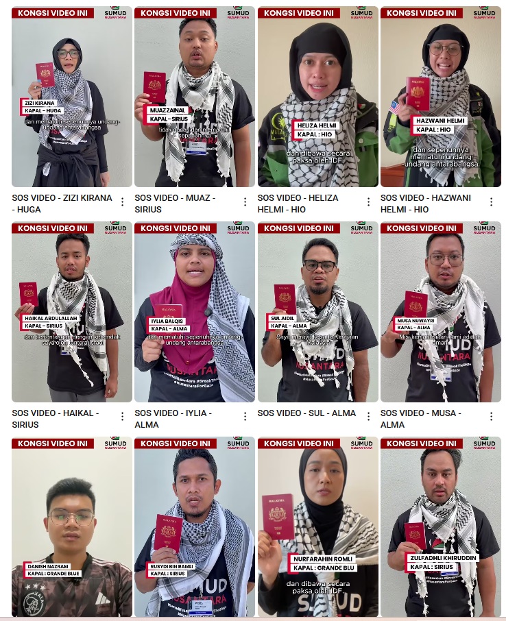 Senarai 12 rakyat Malaysia ditahan tentera Israel