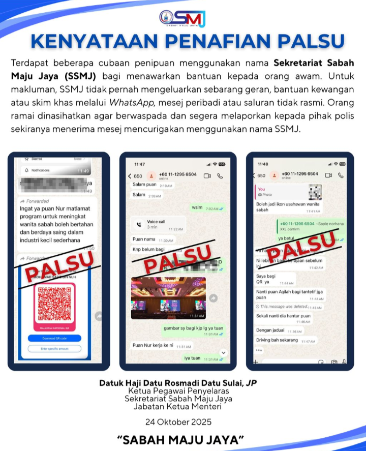 SSMJ nafi terlibat dalam tawaran bantuan kewangan palsu