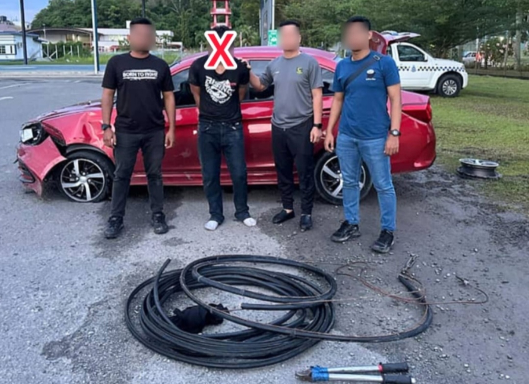 Curi kabel Telekom di Penampang, seorang lelaki ditahan