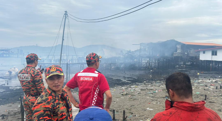 Empat rumah musnah dalam kebakaran di KK