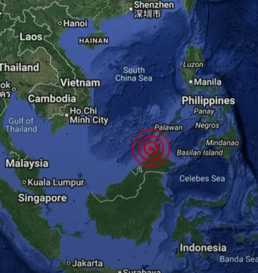 Gempa bumi magnitud 6.8 gegar perairan KK, tiada ancaman tsunami