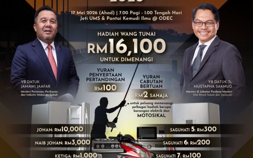 Pesta Memancing Sepanggar 2026 tawar hadiah RM16,100 