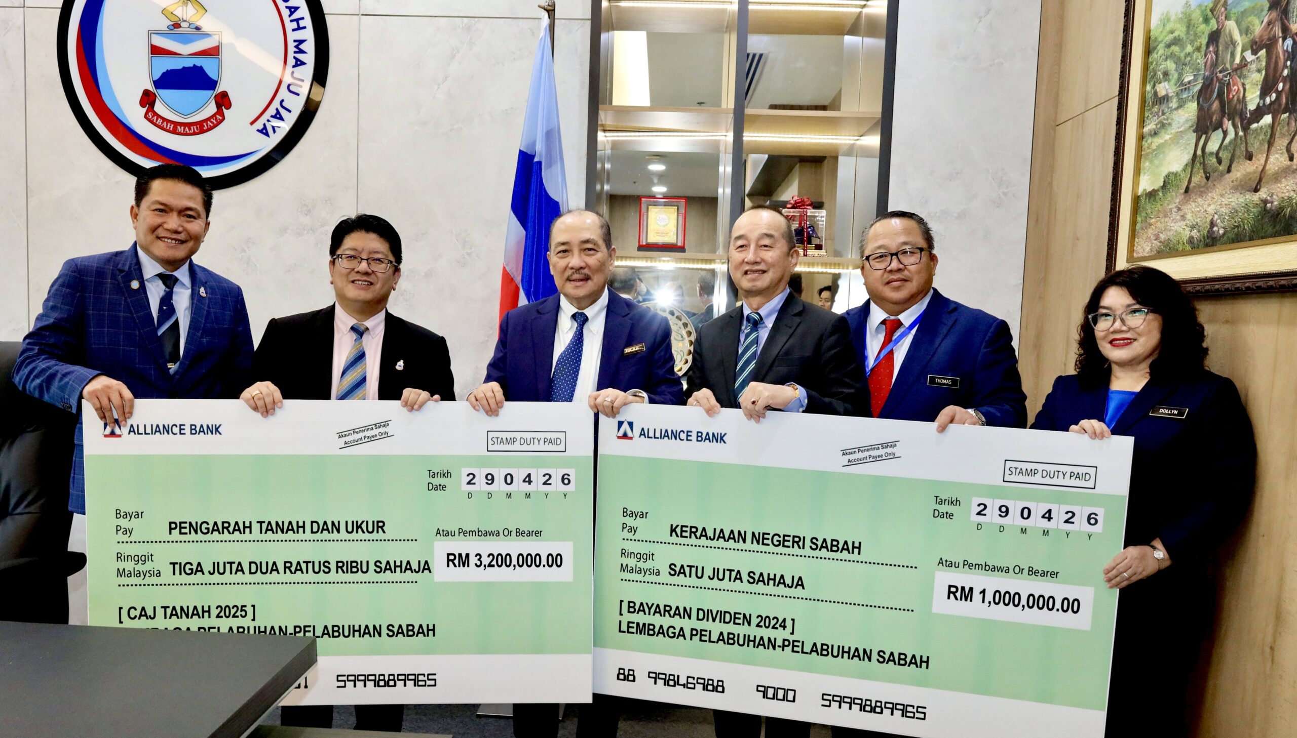 SPA pays RM1 million dividend, RM3.2 million land charges to the State Govt