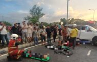 Lapan cedera nahas tiga kenderaan di KK