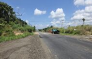 Jalan raya di simpang Jalan Jalan Keningau-Apin Apin perlu perhatian segera