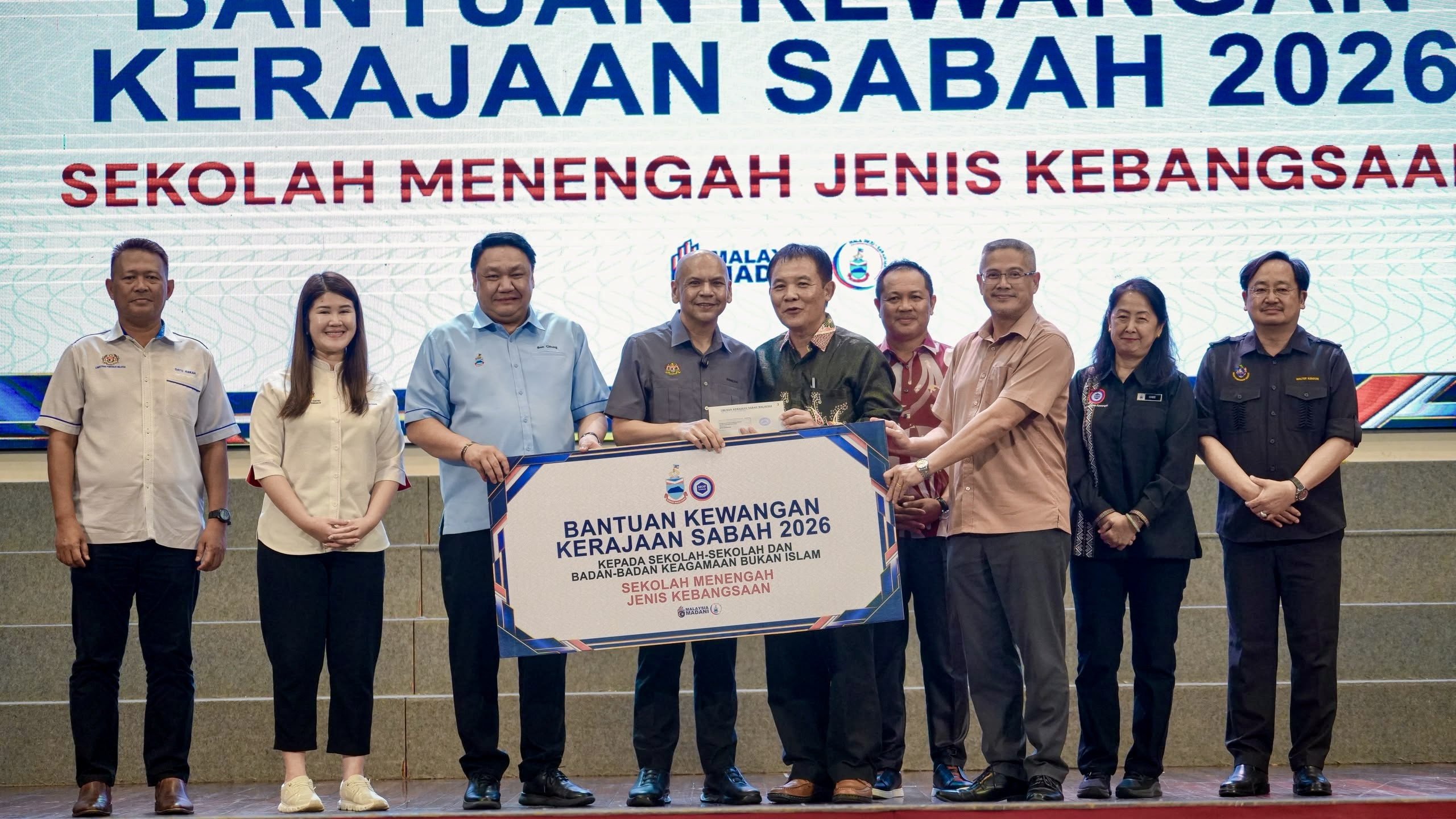 Bantuan kewangan RM90 juta kepada sekolah menengah persendirian Cina, sekolah mubaligh dan badan keagamaan bukan Islam di Sabah