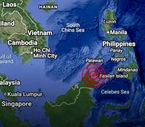 Gempa bumi magnitud 3.7 dikesan 88 kilometer dari Sandakan