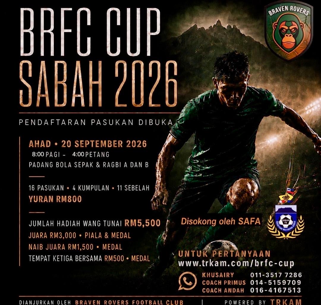 BRFC Cup Sabah 2026 opens registration for 16 amateur teams