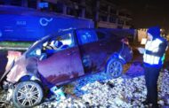 Pemandu maut, penumpang parah kereta terbabas, langgar tembok di P’pang